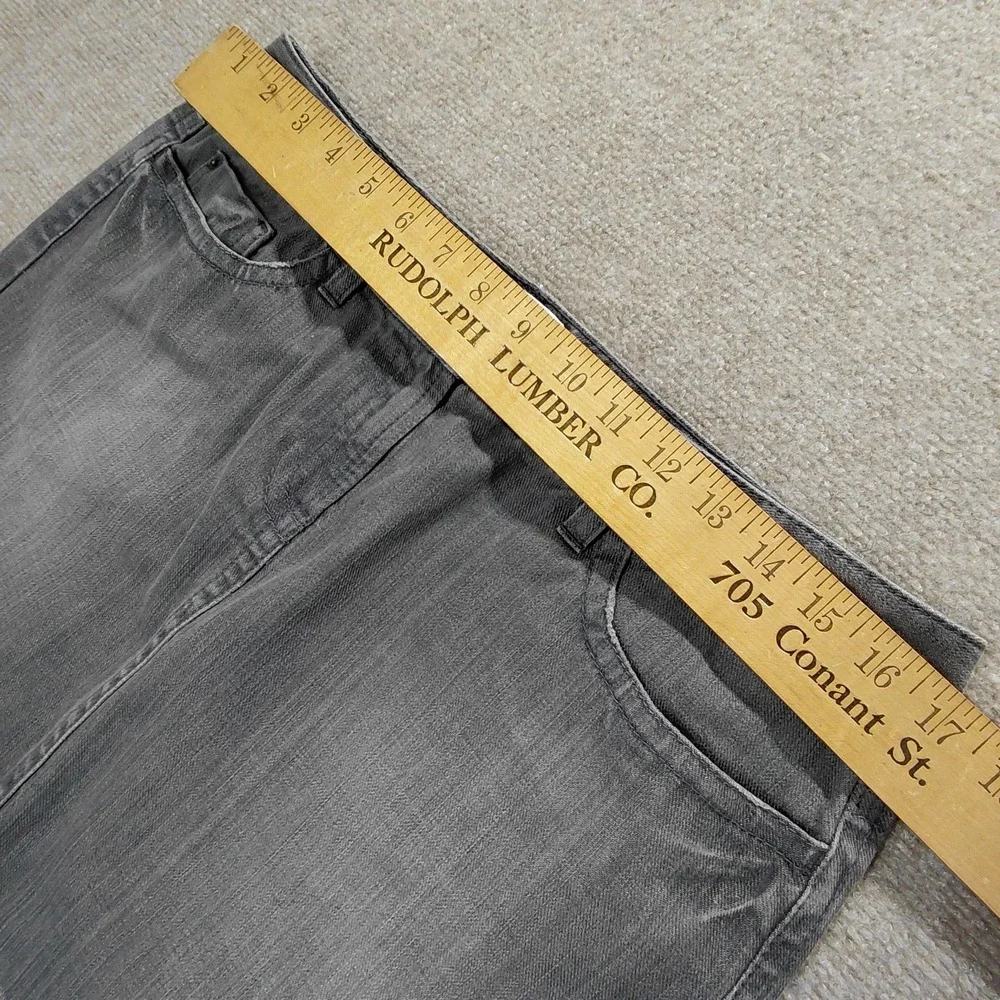 Ann Taylor LOFT Womens 10 Denim Gray Skirt Raw Hem Distressed Grunge Goth Witchy